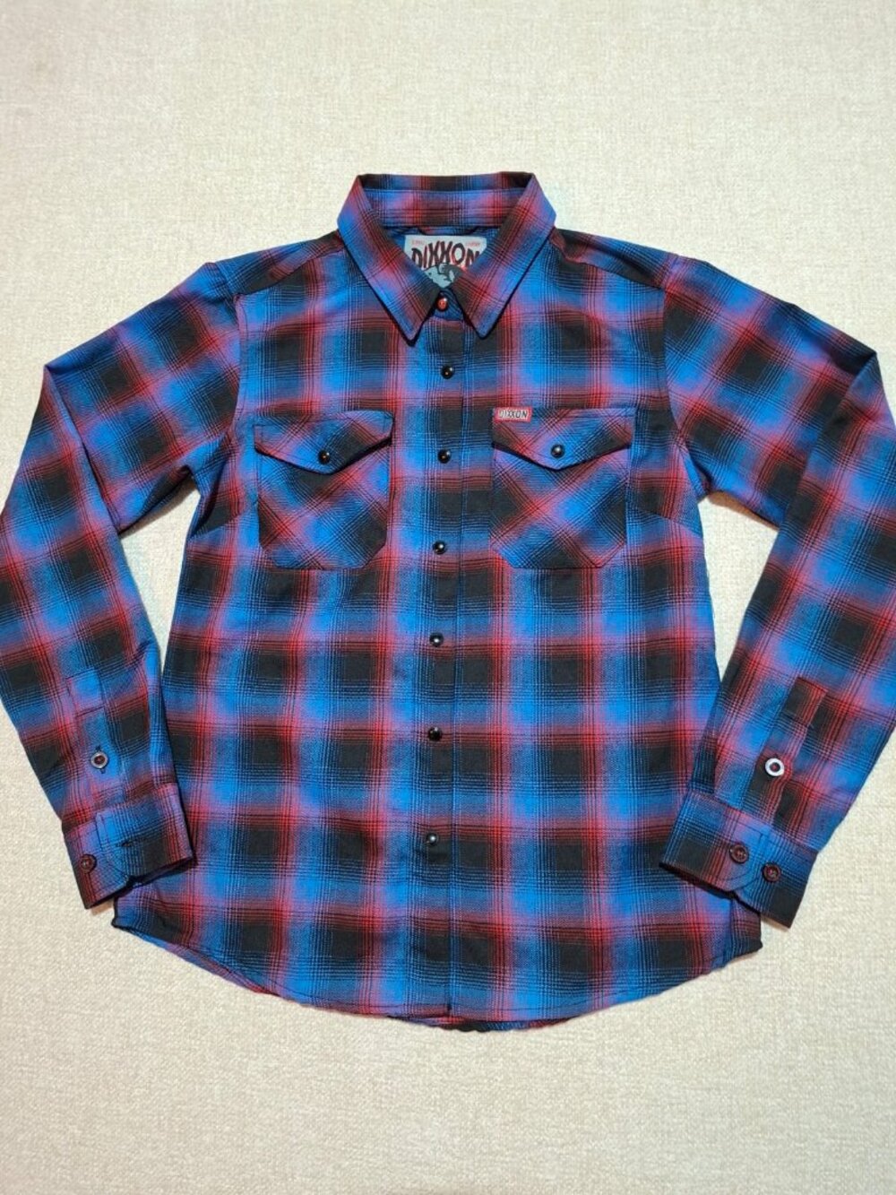 Dixxon The Jason Performance Plaid Snap Flannel Shirt M